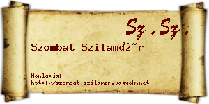 Szombat Szilamér névjegykártya
